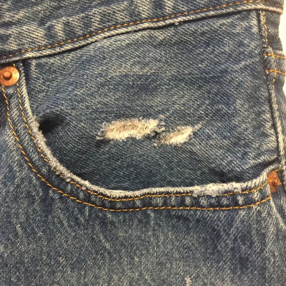 LEVIS 501 Org Fit Wom Jeans W28 L32 Athens Dark Wash - Picture 6 of 15